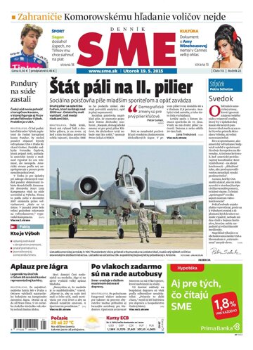 Obálka e-magazínu SME 19.5.2015