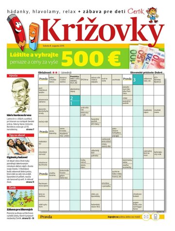 Obálka e-magazínu Krížovky 8. 8. 2015