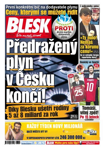 Obálka e-magazínu Blesk 31.8.2016