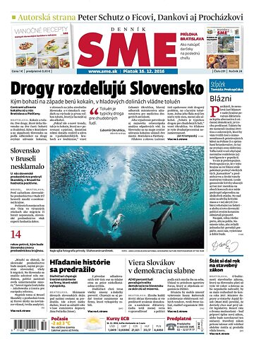 Obálka e-magazínu SME 16.12.2016