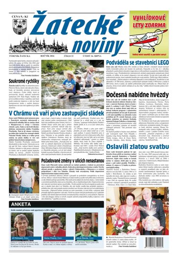 Obálka e-magazínu Žatecké noviny 33/2016