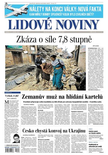 Obálka e-magazínu Lidové noviny 27.4.2015