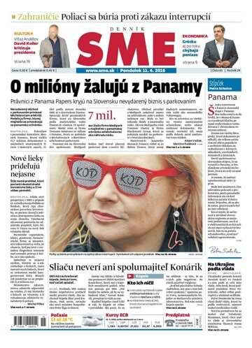 Obálka e-magazínu SME 11.4.2016