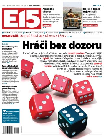 Obálka e-magazínu E15 29.8.2016