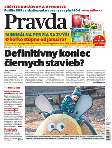 Obálka e-magazínu Pravda 28. 12. 2019