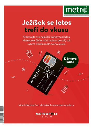 Obálka e-magazínu deník METRO 3.12.2020