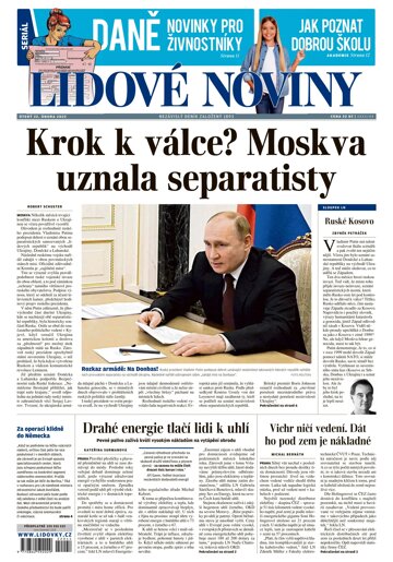 Obálka e-magazínu Lidové noviny 22.2.2022