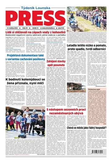 Obálka e-magazínu Lounský press 19/2016