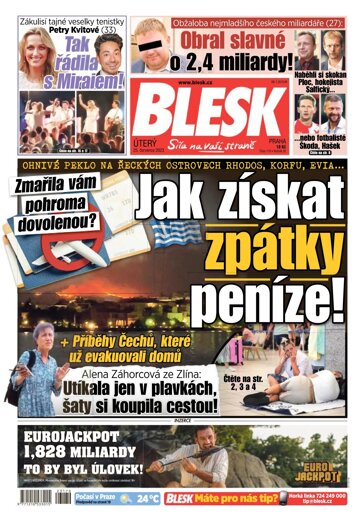 Obálka e-magazínu Blesk 25.7.2023