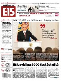 Obálka e-magazínu E15 19.3.2014