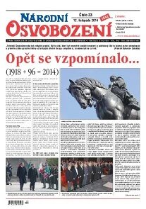 Obálka e-magazínu Národní Osvobození 23/2014