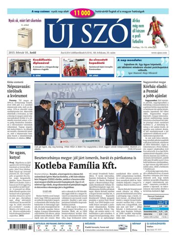 Obálka e-magazínu Új Szó 10.2.2015