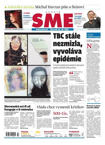 Obálka e-magazínu SME 22.10.2015