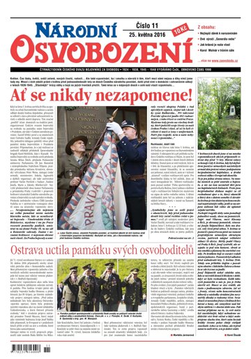 Obálka e-magazínu Národní Osvobození 11/2016