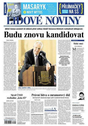 Obálka e-magazínu Lidové noviny 10.3.2017