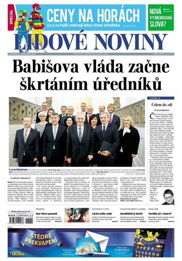 Obálka e-magazínu Lidové noviny 14.12.2017