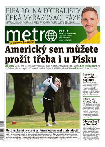 Obálka e-magazínu deník METRO 17.4.2020