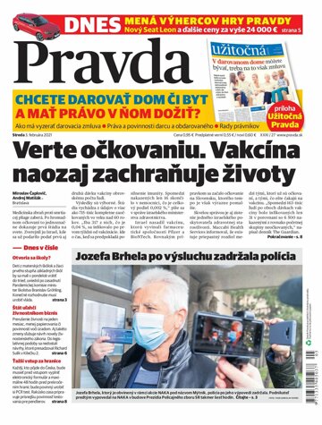 Obálka e-magazínu Pravda 3. 2. 2021