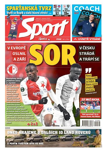 Obálka e-magazínu Sport 5.4.2022