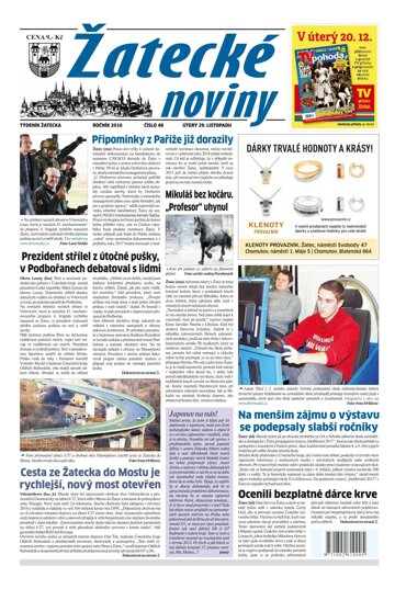 Obálka e-magazínu Žatecké noviny 48/2016