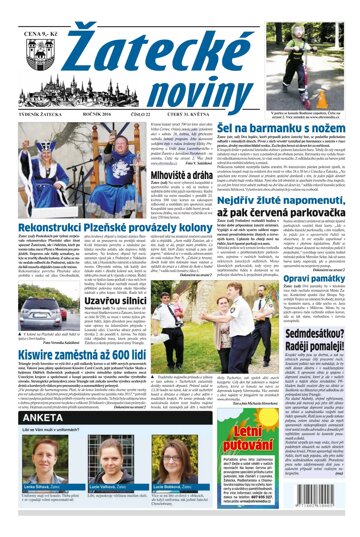 Obálka e-magazínu Žatecké noviny 22/2016