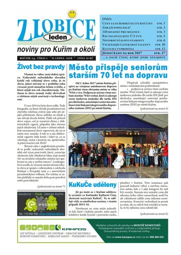 Obálka e-magazínu Zlobice – noviny pro Kuřim a okolí 1/2017