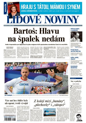 Obálka e-magazínu Lidové noviny 9.8.2024