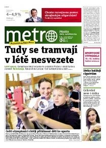 Obálka e-magazínu deník METRO 13.5.2014