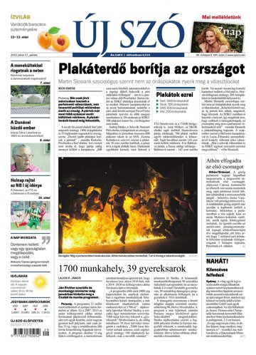 Obálka e-magazínu Új Szó 17.7.2015