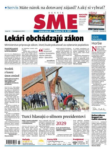 Obálka e-magazínu SME 15.4.2017