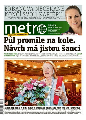 Obálka e-magazínu deník METRO 28.8.2018