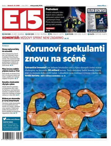 Obálka e-magazínu E15 5.12.2018