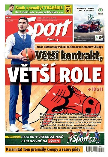 Obálka e-magazínu Sport 27.7.2019