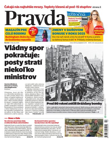 Obálka e-magazínu Pravda 13. 2. 2025