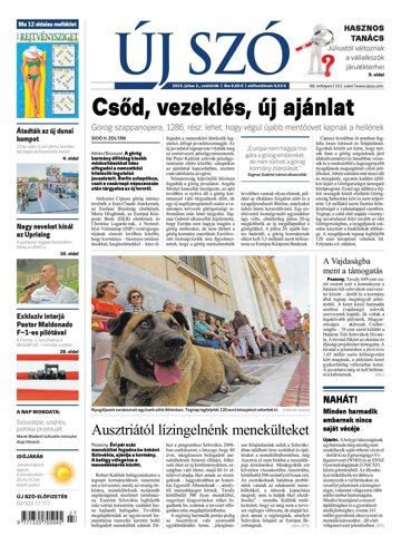 Obálka e-magazínu Új Szó 2.7.2015