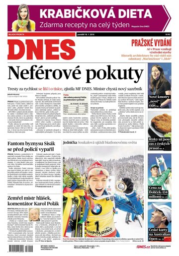 Obálka e-magazínu MF Dnes 18.1.2016