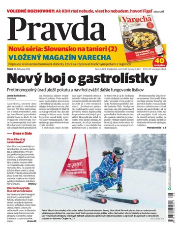 Obálka e-magazínu Pravda 26. 2. 2016