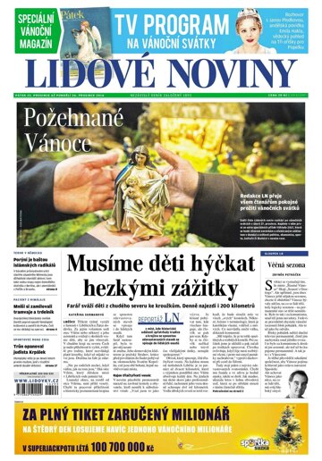 Obálka e-magazínu Lidové noviny 23.12.2016