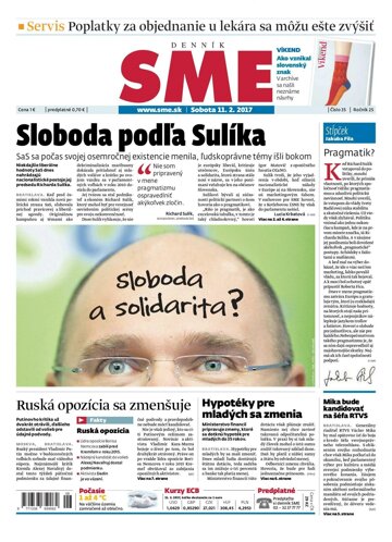 Obálka e-magazínu SME 11.2.2017