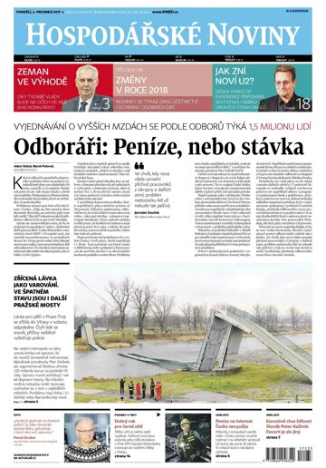 Obálka e-magazínu Hospodářské noviny 233 - 4.12.2017