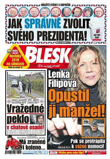 Obálka e-magazínu Blesk 9.1.2018