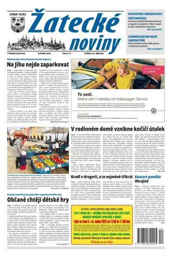 Obálka e-magazínu Žatecké noviny 12/2022