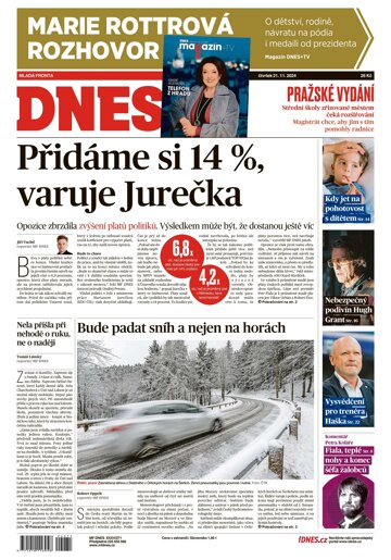 Obálka e-magazínu MF Dnes 21.11.2024