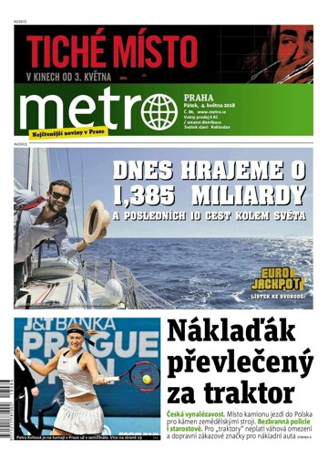 Obálka e-magazínu deník METRO 4.5.2018