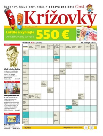 Obálka e-magazínu Krížovky 3.1.2015