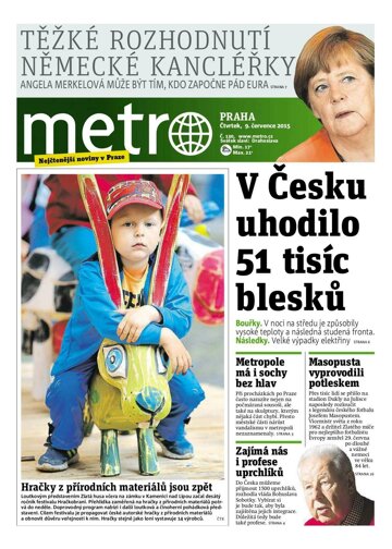 Obálka e-magazínu deník METRO 9.7.2015