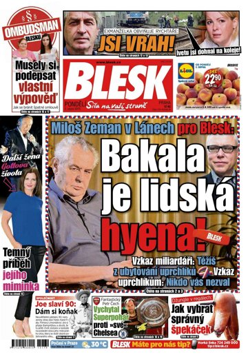 Obálka e-magazínu Blesk 3.8.2015