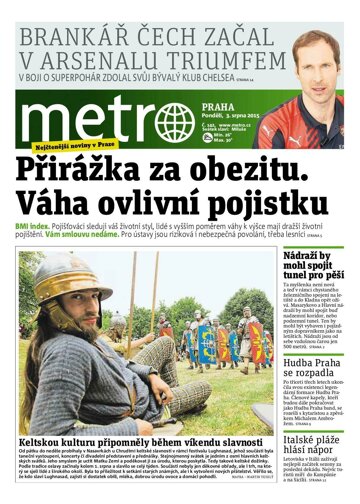 Obálka e-magazínu deník METRO 3.8.2015