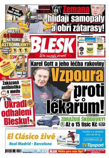 Obálka e-magazínu Blesk 20.11.2015