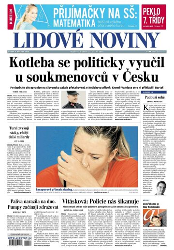 Obálka e-magazínu Lidové noviny 8.3.2016